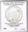 LIRA 2005 TURKEY - SILVER PROOF 20 NEW  COIN YEAR KM#1175 ANIMALS GOAT + COA