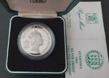 2 POUNDS 1985 GUERNSEY SILVER  PROOF COIN YEAR KM#47 LIBERATION + BOX + COA