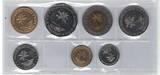 2004 KEELING COCOS ISLANDS 7 DIF UNC COINS SET 0.05 - 5$ YEAR BIRD FISH SHARK