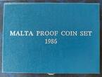 1 CENT 1986 MALTA RARE PROOF 7 DIF COINS MINT SET  - 1 LIRA YEAR BLUE BOX + COA