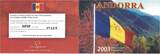 10 CENTIMES 2003 ANDORRA 7 DIF UNC COINS SET 1 -  YEAR MINT PACK + 2 x 1 EURO
