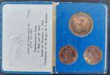 1963 THAILAND 3 UNC COINS SET 2 X 1 + 20 SILVER BAHT YEAR Y#85 Y#86 36 BIRTHDAY