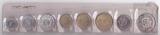 1 FRANC 1965 MOROCCO – MINT 8 DIF UNC COINS SET  - 5 DIRHAM AH1370-84 YEARS MS1