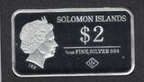 2015 SOLOMON ISLANDS RECTANGULAR SILVER PROOF 2$ COIN YEAR CAIRO