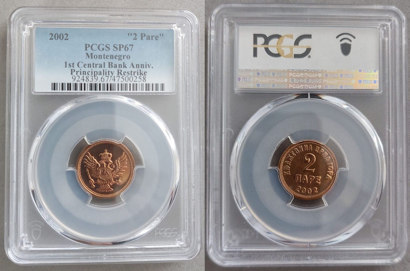 &amp;quot;2 Pare&amp;quot; MONTENEGRO 2 PARE UNC COIN 2002 YEAR PRINCIPALITY RESTRIKE ...