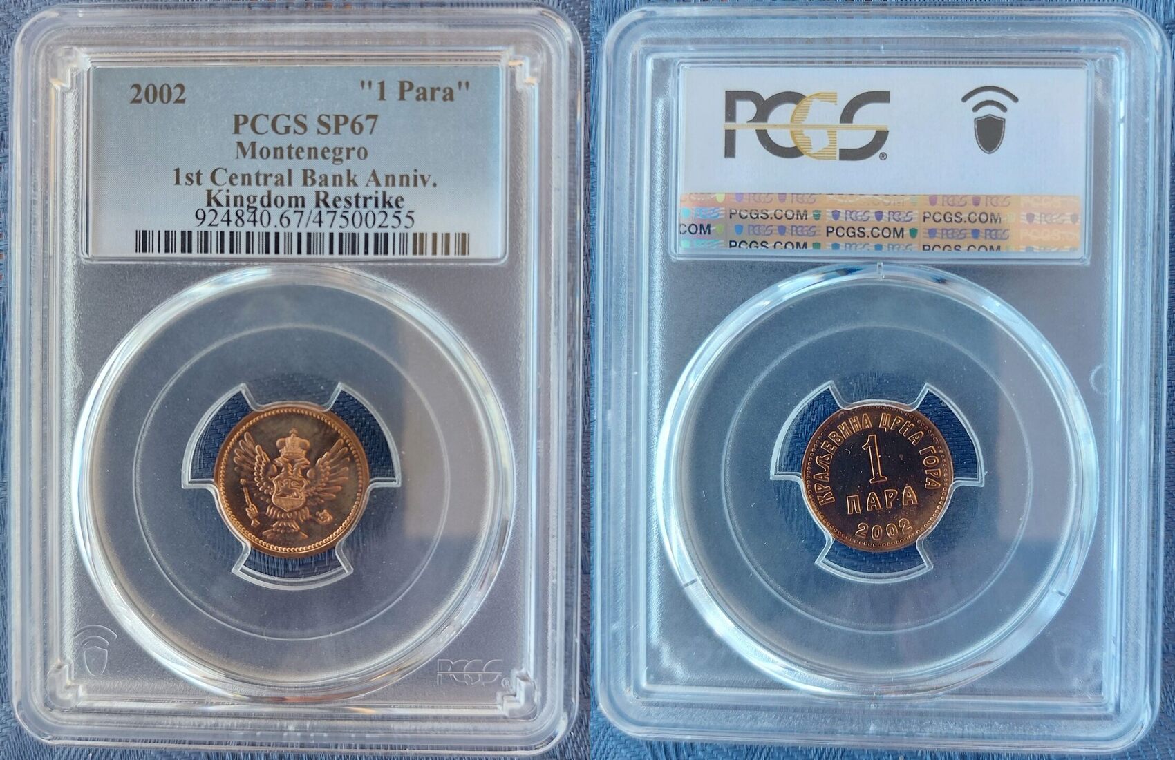 &amp;quot;1 Para&amp;quot; MONTENEGRO 1 PARA UNC COIN 2002 YEAR KINGDOM RESTRIKE PCGS ...