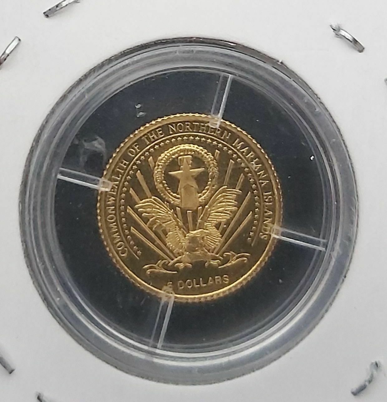 2004 NORTHERN MARIANA ISLANDS – GOLD PROOF 5$ COIN YEAR X#2 SHIP ...