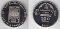 100 TUGRIK 2002 MONGOLIA RARE PROOF  COIN YEAR KM#302 ATLANTA OLYMPIC GAMES