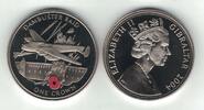 1 CROWN GIBRALTAR COLORED UNC COIN YEAR KM#1153 POPPY DAMBUSTER RAID -