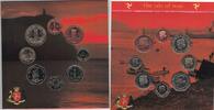1 PENNY ISLE OF MAN RARE 8 DIF BU COINS SET - 2 POUNDS YEAR MINT PACKAGE -