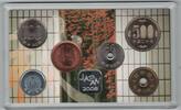 500 YEN JAPAN 6 DIF BU COINS MINT SET 1 - YEAR FOUR SEASONS + MEDAL -