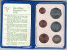 50 PENCE ISLE OF MAN 6 DIF UNC COINS SET 1 - YEAR -