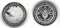 1 DINAR TUNISIA SILVER PROOF COIN YEAR KM#351 FAO 50th ANNIVERSARY -