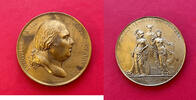 Médaille bronze Louis XVIII, Traité de Commerce avec l'Amérique -