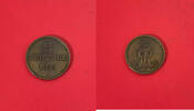 Allemagne. Hanovre. George V. Belle monnaie de 2 Pfennige 1853 B. TTB -