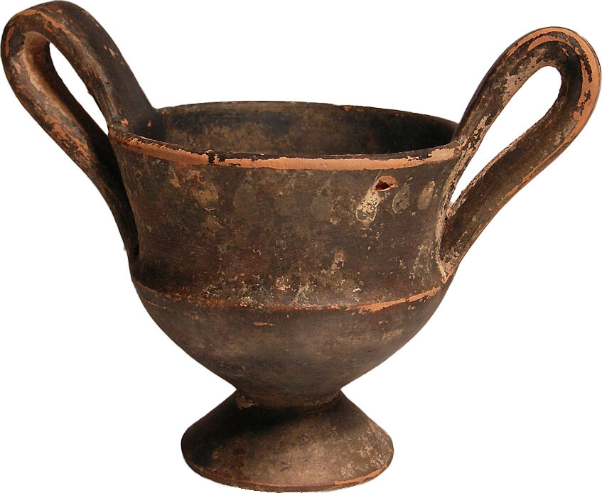 Ancient Greek kantharoi handle vessel, Magna Graecia, Magna