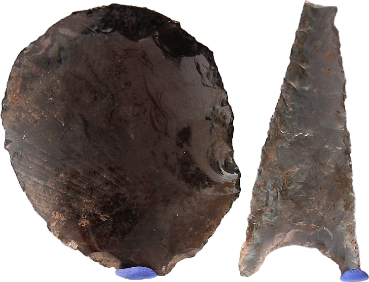 Natural Found Artifact Obsidian Arrowhead Native Tool