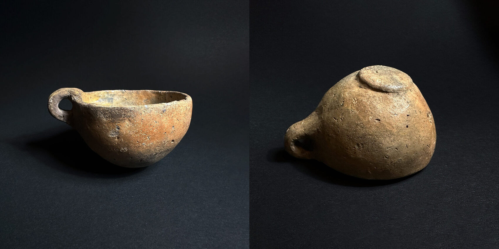 Lusatian culture ceramic vessel, handle cup - completely intact Bronze ...