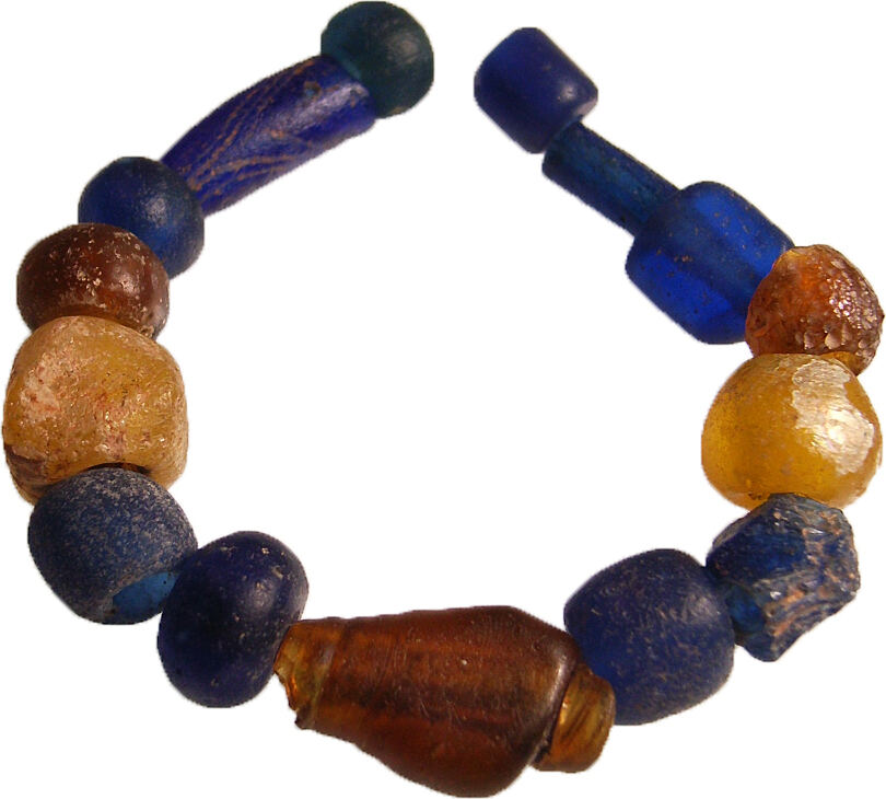 Blue Glass bead The Middle and Near East c，7-12 century 2cm工芸品