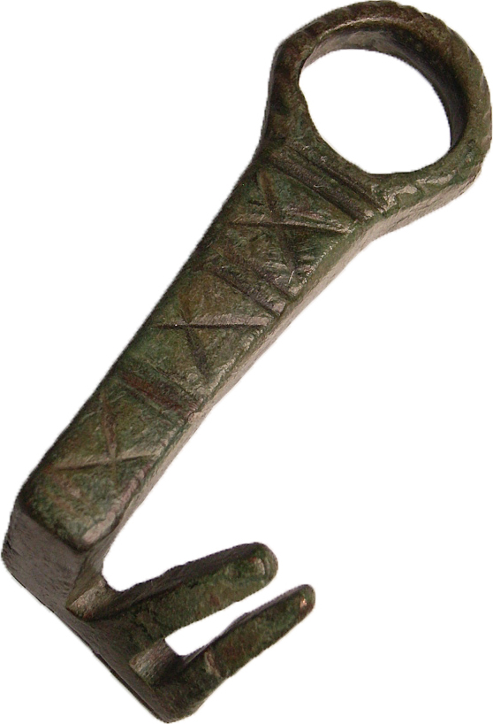 Superb item: Roman key with crosses - Roman collection - Roman Empire ...