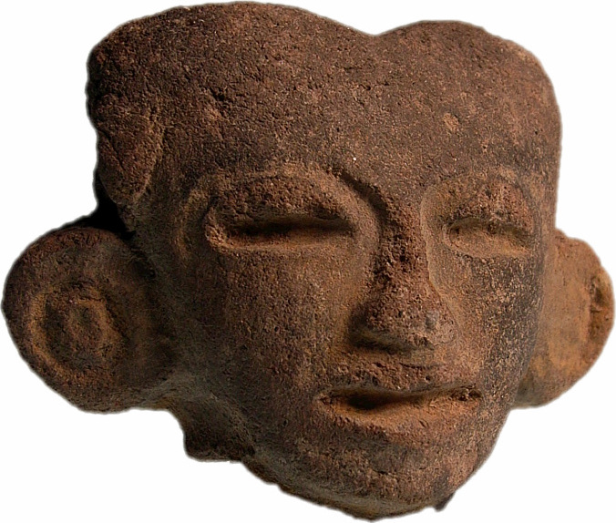 Pre Columbian Pottery Face Inca And Maya Native South America Rare