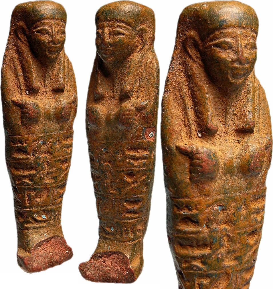 Egyptian Shabti statue with faience hieroglyphs, Ancient Egypt ...