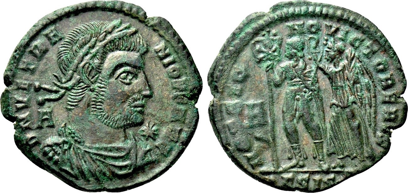 Roman Empire AD 350 VETRANIO AE2 (Maiorina). EF+/EF. Siscia mint. HOC ...