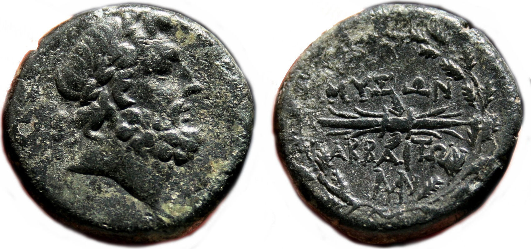 Монета айфон. Coin Greek Mopsos in Cilicia Zeus.