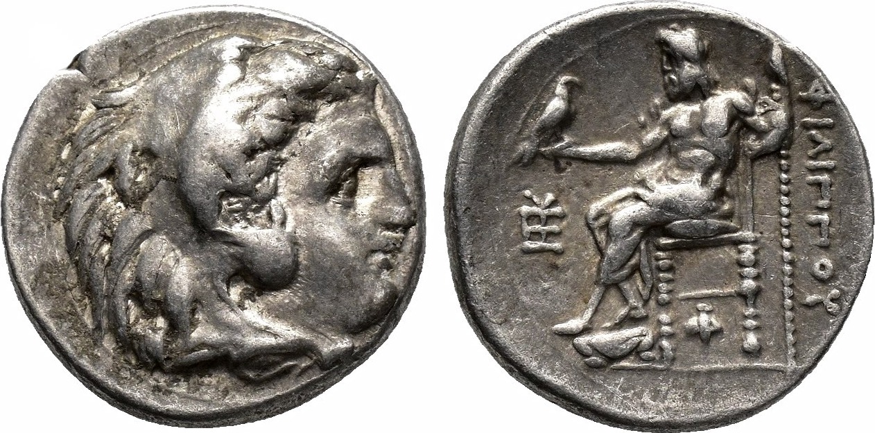 Greek Drachma 322-318 BC PHILIP III ARRHIDAIOS AR Drachm. EF-. Sardis ...