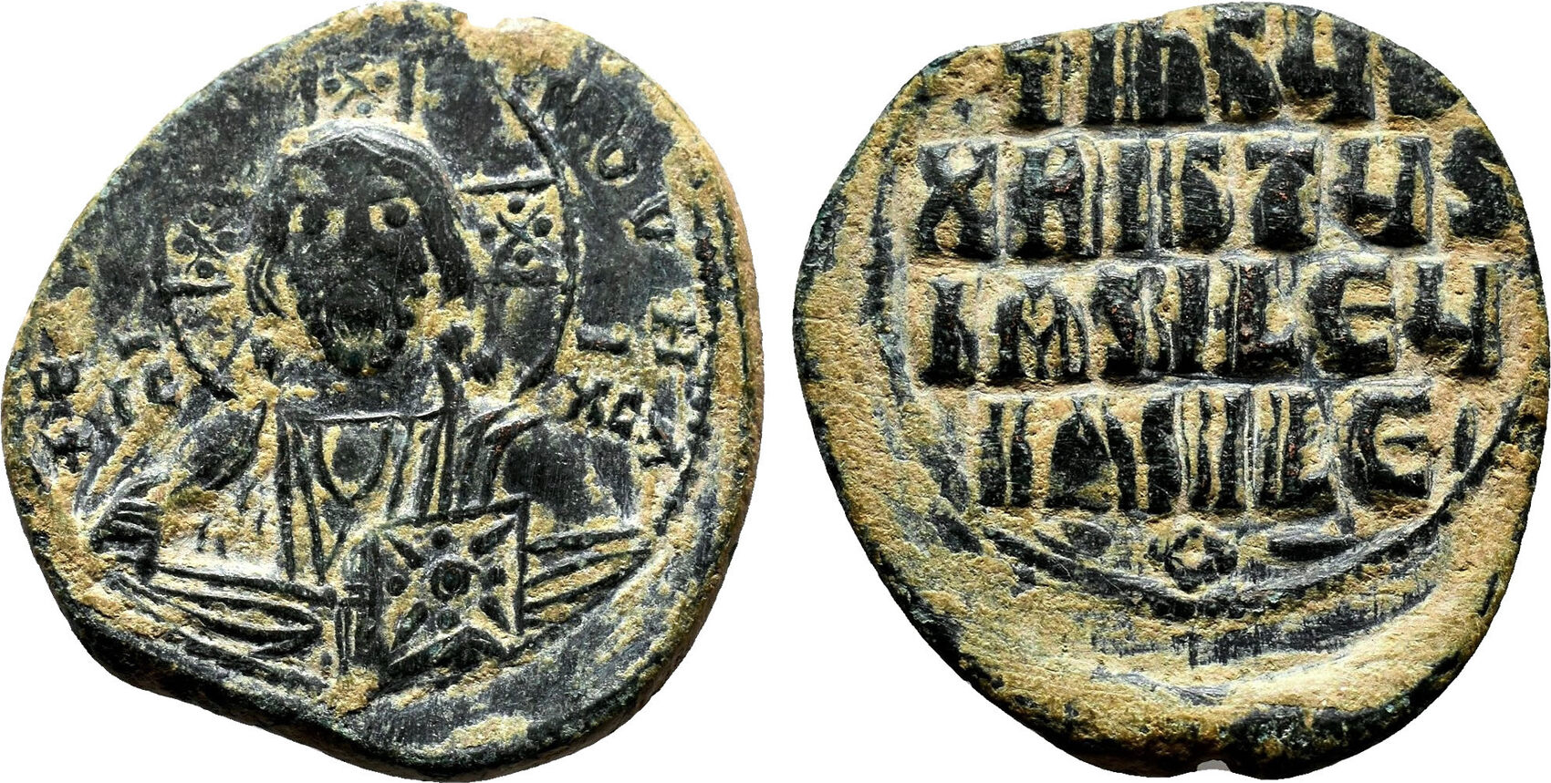 Byzantine Empire Anonymous Byzantine Follis. Basil II & Constantine ...