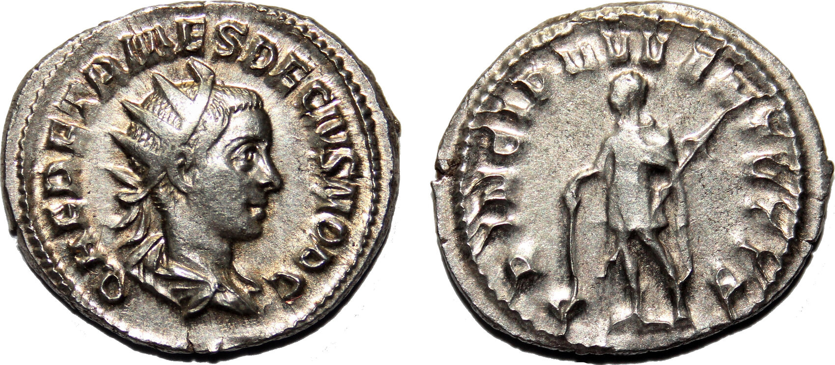 Roman Empire AD 250-251 HERENNIUS ETRUSCUS AR Antoninianus. EF/EF-. The ...