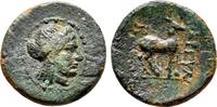 Greek AE15 BARGYLIA (Caria) AE15. VF+. 2nd Century BC. Artemis - Stag. -