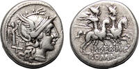 Roman Republic Denarius C. Terentius Lucanus AR Denarius. EF-/VF+. 147 BC. The Dioscuri. -