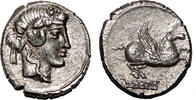 Roman Republic Denarius Q. Titius AR Denarius. EF/EF+. 90 BC. Pegasus. -