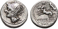 Roman Republic Denarius C. Coelius Caldus AR Denarius. EF-/VF+. Rome mint, 104 BC. -