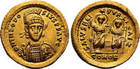 Roman Empire Solidus THEODOSIUS II AU Solidus. EF. Constantinople mint, AD 425-429. Emperors. CHOICE! -