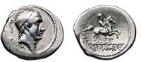 Roman Republic Denarius L. Marcius Philippus AR Denarius. EF-/EF. 57/56 BC. Ancus Marcius. -