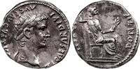 Roman Empire Denarius TIBERIUS AR Denarius. EF/EF-. Livia seated. The Tribute Penny. -