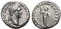 Roman Empire Denarius DOMITIAN AR Denarius. EF/VF+. Minerva. -