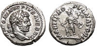 Roman Empire Denarius CARACALLA AR Denarius. EF/EF-. Mars. -