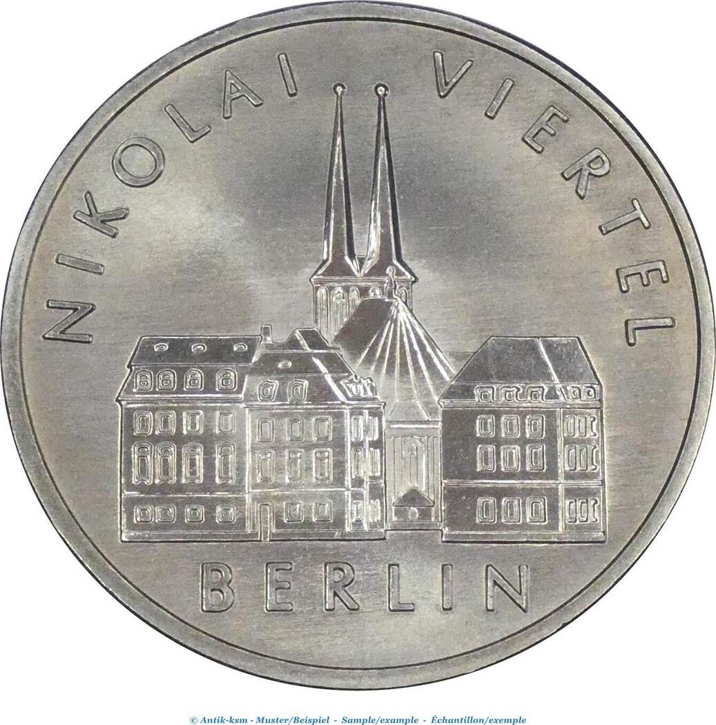 5 Mk. Nikolai Viertel Kursmünze DDR, 5 Mark Münze -Nikolai Viertel- von ...