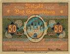 Serienscheine DE 50 Pf. Nr.5 -glanz- 1921 Schmiedeberg , Notgeld 50 Pfennig Nr.5 -Glanzdruck- in kfr. M-G 1186.1.a , PrS 1 to 1-