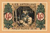 Kleingeld 1914-1922 10 Pf. -Fehldruck- Lindenberg , 10 Pfennig --FEHLDRUCK-- K in kfr-unc , Ti.4115.... Bayern 1918 1 to 1-
