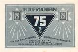 Serienscheine DE 75 Pf. Nr.6 Lübeck , Notgeld 75 Pfennig Schein Nr.6 unc-kfr. M-G 826.1 , Schleswig von 1921 1 to 1-