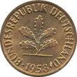 2 Pf. 2 Pfennig Kursmmünze 1958 F -Bundesrepublik Deutschland- ss-vz , J.381 -0685- please judge by the pictures