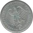 Bundesrepublik Deutschland 2 Mk. 2 Mark Kursmmünze 1990 F -Franz-Josef Strauß- ss-vz , J.450 -0694- please judge by the pictures