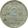 Bundesrepublik Deutschland 2 Mk. 2 Mark Kursmmünze 1951 G -Ähren Weinblätter Trauben- ss , J.386 -0702- ss - bitte bewerten Sie anhand der Bilder