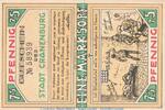 Notgeld DE 1,50 Mark Nr.7 Notgeld Stadt Cranenburg 244.1 , 1,50 Mark Doppelschein Nr.7 in kfr. 1921 , NRW -