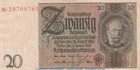 20 Mark Schein, -D- L bis p 1929 Weimarer Republik - Reichsbank Reichsbanknote , 20 Mark Schein -D1- in kfr. DEU-184.a, Ros.174, P.181 , 1929 kfr...