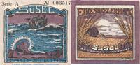 Seriennotgeld Deutschland Notgeld Süsel 100 Pfennig Notgeld der Gemeinde Süsel 1300.1 , 100 Pfennig Schein in kfr. von 1921 , SH -